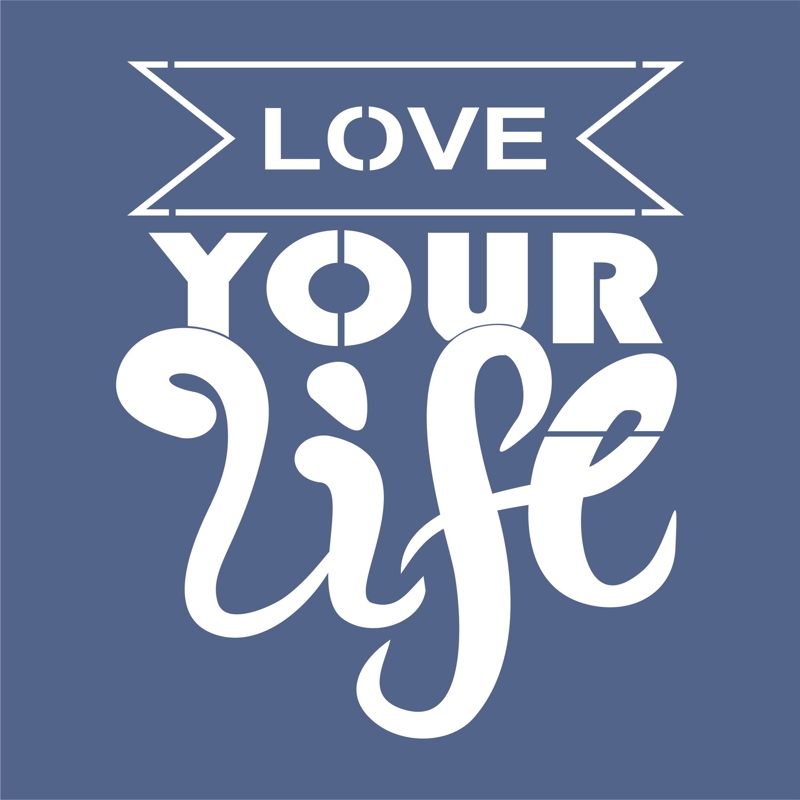 طرح وکتور عشق به زندگیت مناسب برای استفاده در دستگاه های cnc چوب و cnc لیزر - love your life vector cdr file