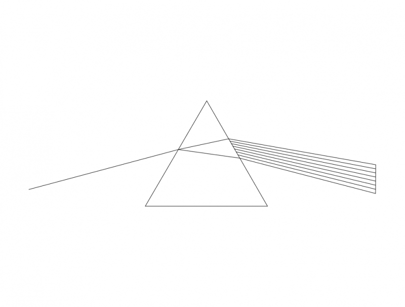 طرح منشور نیمه تاریک مناسب برای استفاده در دستگاه های cnc چوب و cnc لیزر - dark side prism dxf file