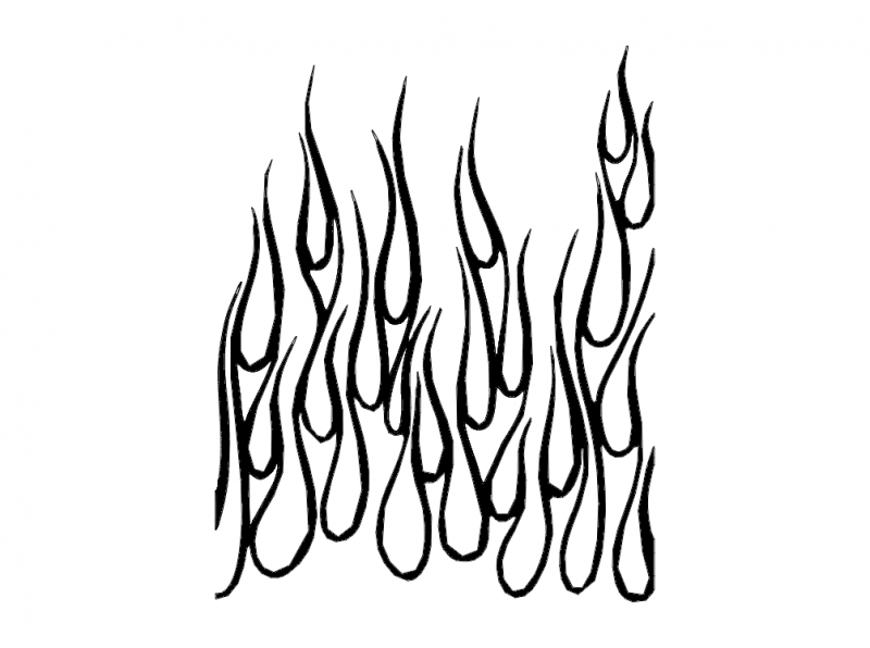 طرح شعله‌ور می‌شود مناسب برای استفاده در دستگاه های cnc چوب و cnc لیزر - flames up dxf file