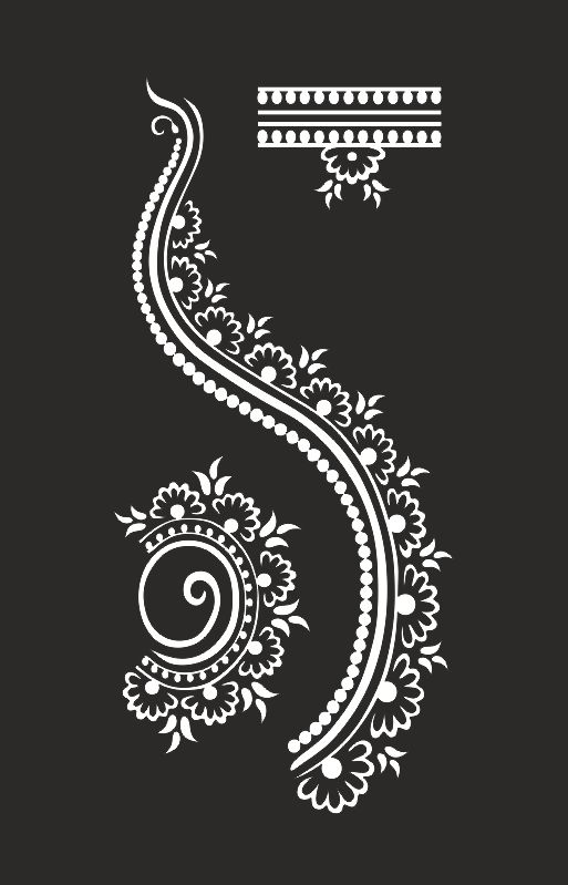 طرح حنا مناسب برای استفاده در دستگاه های cnc چوب و cnc لیزر - henna design cdr file