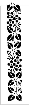 طرح وکتور حاشیه گل مناسب برای استفاده در دستگاه های cnc چوب و cnc لیزر - flower border vector dxf file