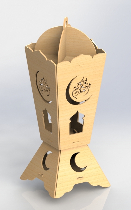 طرح چوب ماه رمضان مناسب برای استفاده در دستگاه های cnc چوب و cnc لیزر - ramadan wood laser cutting dxf file