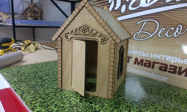طرح پازل سه بعدی خانه مناسب برای استفاده در دستگاه های cnc چوب و cnc لیزر - house 3d puzzle laser cut cdr file