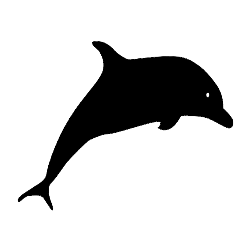 طرح دلفین (سیلوئت) مناسب برای استفاده در دستگاه های cnc چوب و cnc لیزر - dolphin silhouette dxf file