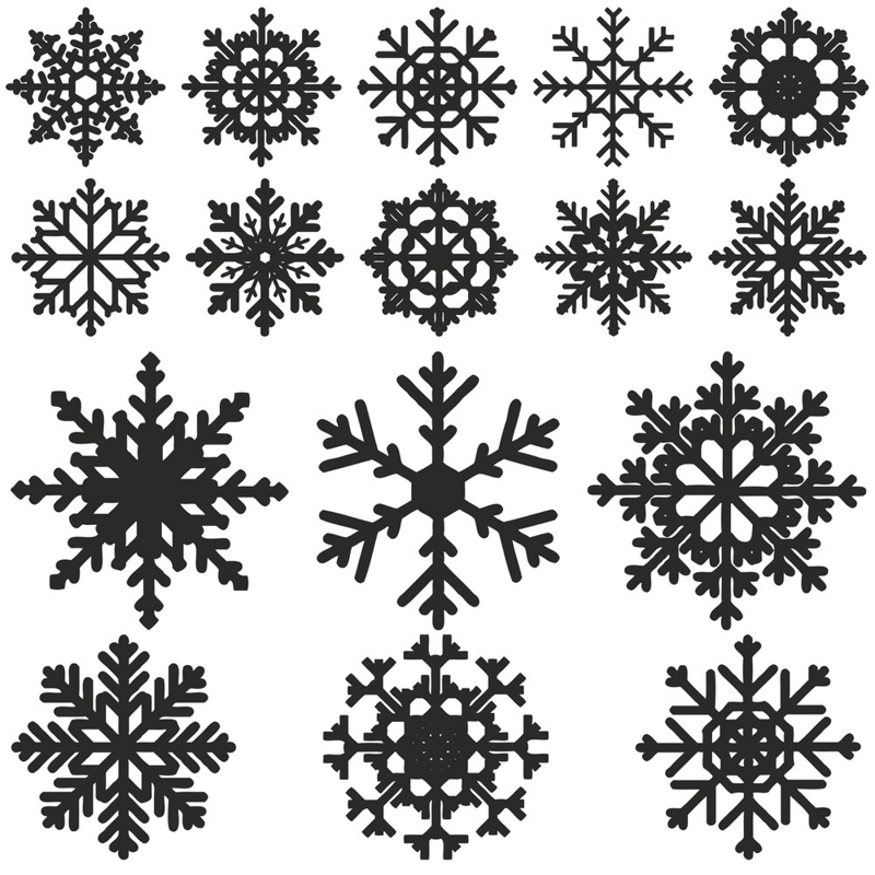 طرح وکتور دانه برف مناسب برای استفاده در دستگاه های cnc چوب و cnc لیزر - snowflake vector cdr file