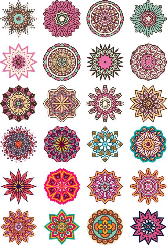 طرح وکتور طرح گل ماندالا (چرخ هستی) مناسب برای استفاده در دستگاه های cnc چوب و cnc لیزر - mandala floral vector cdr file