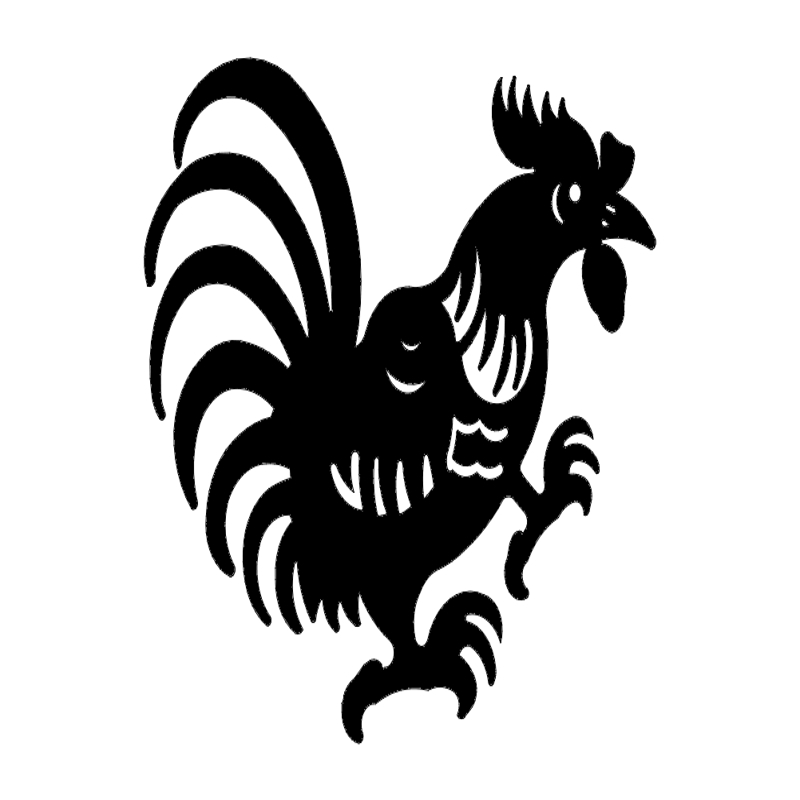 طرح خروس مناسب برای استفاده در دستگاه های cnc چوب و cnc لیزر - rooster dxf file