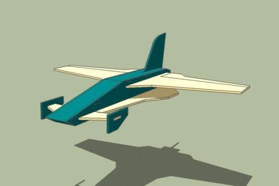 طرح مدل هواپیمای اسباب بازی مناسب برای استفاده در دستگاه های cnc چوب و cnc لیزر - laser cut toy airplane model cdr file