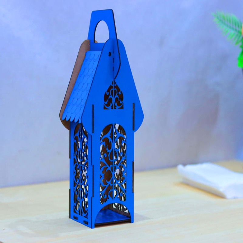 طرح جعبه چای و چای کیسه ای چوبی مناسب برای استفاده در دستگاه های cnc چوب و cnc لیزر - laser cut tea house tea bag organizer wooden tea bag holder cdr file