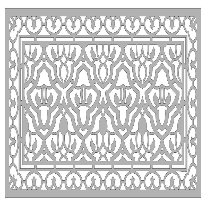 طرح و الگوی تزئینی صفحه مناسب برای استفاده در دستگاه های cnc چوب و cnc لیزر - laser cut screen decorative pattern cdr file