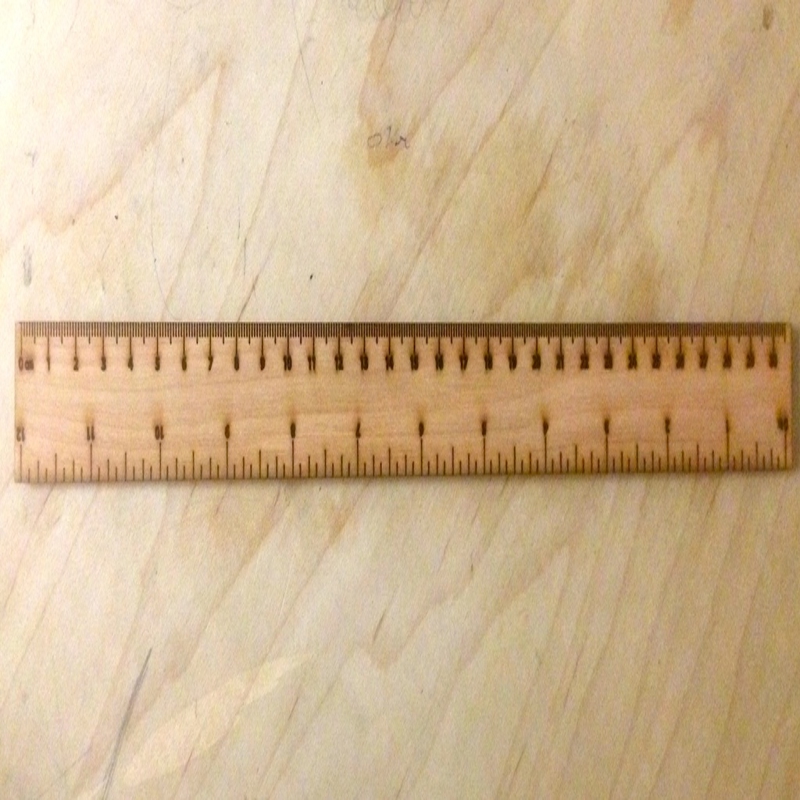 طرح خط کش چوبی ۱۲ اینچی مناسب برای استفاده در دستگاه های cnc چوب و cnc لیزر - laser cut wooden ruler 12in cdr file