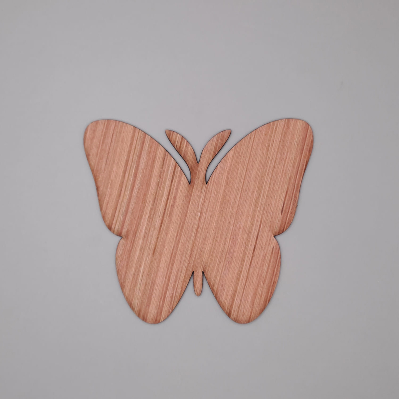طرح پروانه چوبی ناتمام مناسب برای استفاده در دستگاه های cnc چوب و cnc لیزر - laser cut butterfly unfinished wood cutout shape cdr file
