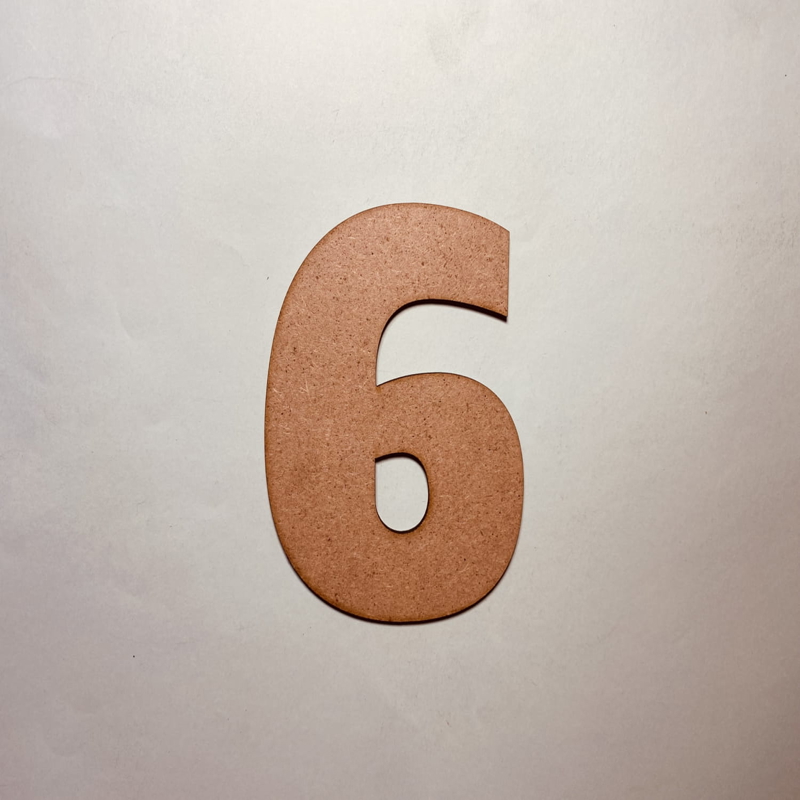 طرح چوب شماره 6 مناسب برای استفاده در دستگاه های cnc چوب و cnc لیزر - laser cut wood number 6 cutout number six shape cdr file