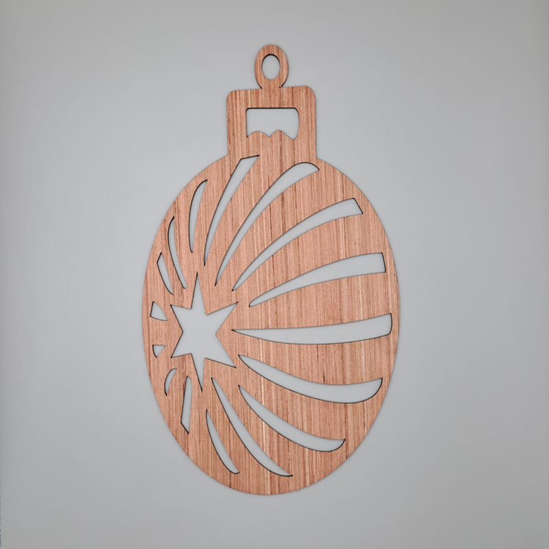 طرح ستاره کریسمس تزیینات چوبی آویز تزیینی مناسب برای استفاده در دستگاه های cnc چوب و cnc لیزر - laser cut star christmas bauble decoration wooden hanging ornament cdr file