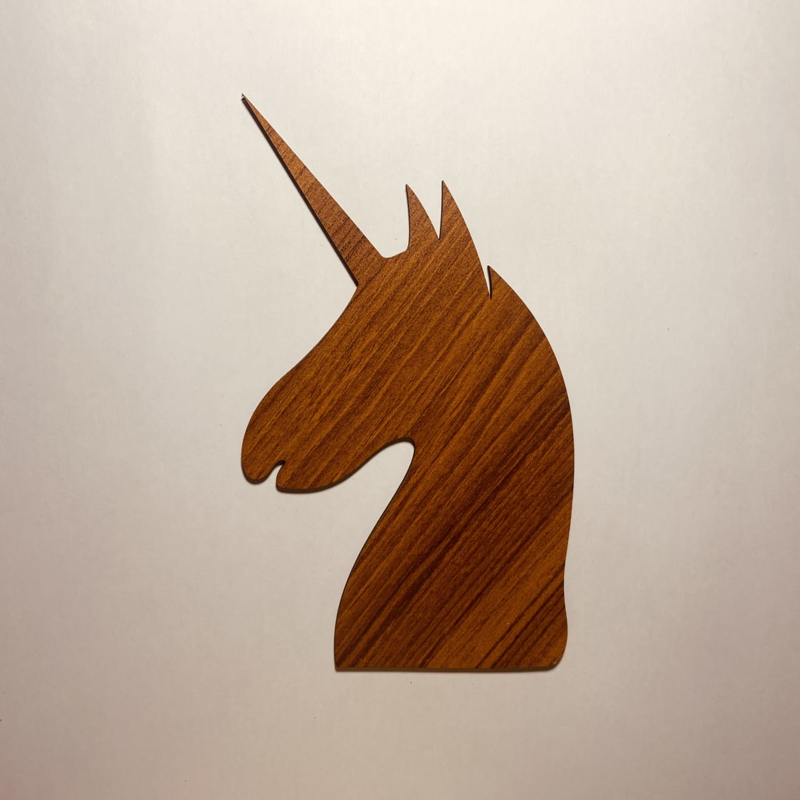 طرح چوب تک شاخ طرح چوب خام و ناتمام مناسب برای استفاده در دستگاه های cnc چوب و cnc لیزر - laser cut unicorn wood cutout unfinished wood craft blank cdr file