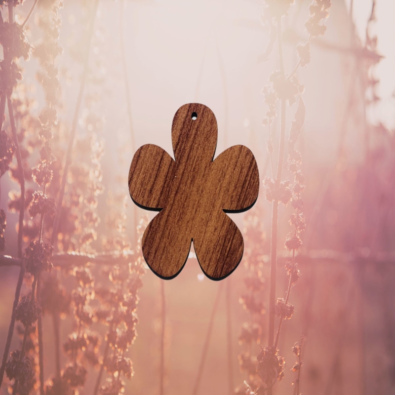 طرح گل چوبی ناتمام مناسب برای استفاده در دستگاه های cnc چوب و cnc لیزر - laser cut unfinished wooden flower cutout for crafts cdr file