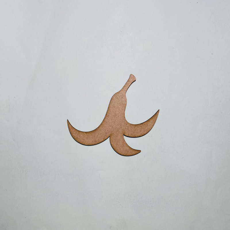 طرح برش چوب با برش پوست موز برای لیزر مناسب برای استفاده در دستگاه های cnc چوب و cnc لیزر - laser cut wood banana peel cutout banana peel shape unfinished cdr file