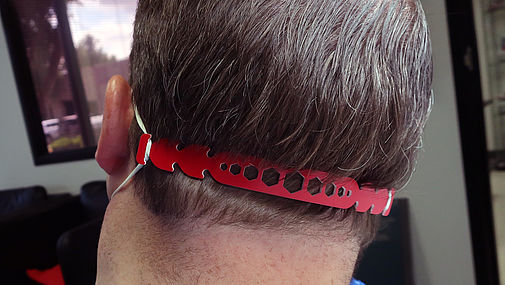طرح محافظ گوش ماسک مناسب برای استفاده در دستگاه های cnc چوب و cnc لیزر - laser cut ear guards for masks cdr file
