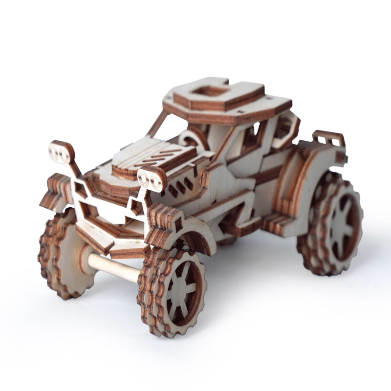 طرح ماشین اسباب بازی چوبی عقرب مناسب برای استفاده در دستگاه های cnc چوب و cnc لیزر - laser cut scorpio wooden toy car model cdr file