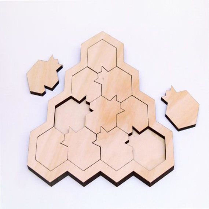 طرح بازی پازل انار مناسب برای استفاده در دستگاه های cnc چوب و cnc لیزر - laser cut pomegranate puzzle game cdr file