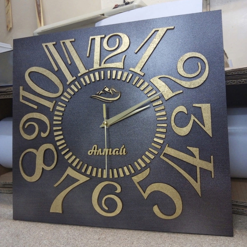 طرح ساعت دیواری کلاسیک مناسب برای استفاده در دستگاه های cnc چوب و cnc لیزر - laser cut classic wall clock cdr file