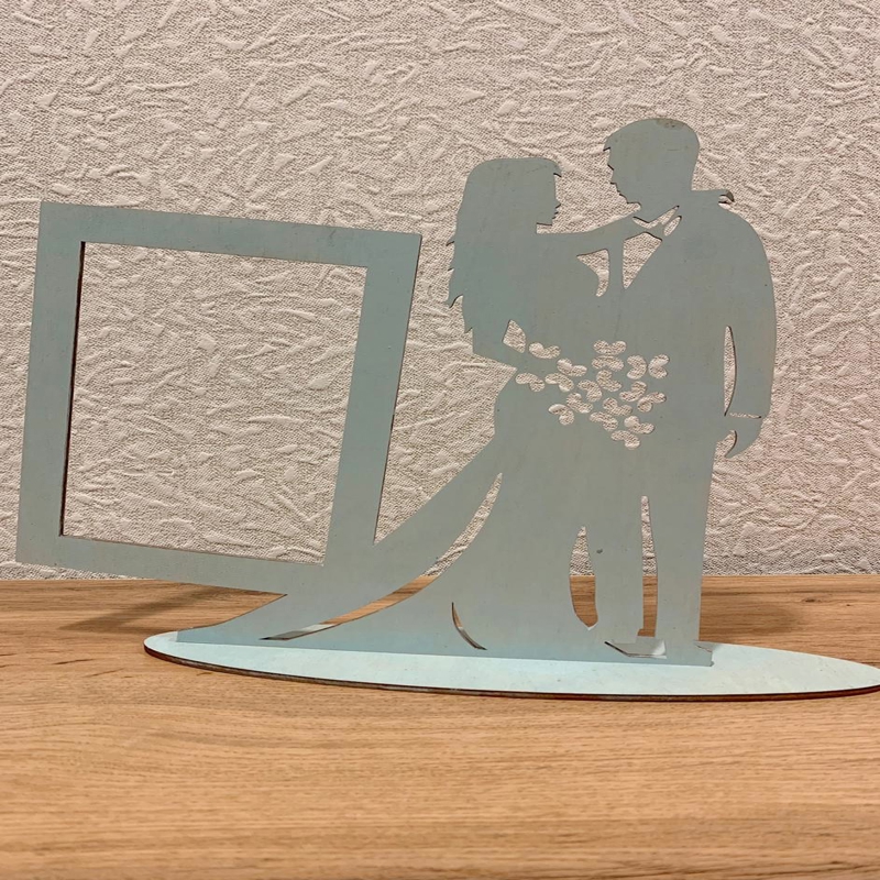 طرح قاب عکس عروس و داماد - مناسب برای استفاده در دستگاه های cnc چوب و cnc لیزر - laser cut wedding bride groom photo frame cdr file
