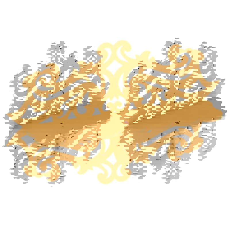 طرح قفسه دیواری دکوراتیو مناسب برای استفاده در دستگاه های cnc چوب و cnc لیزر - laser cut decorative wall shelf unit dxf file