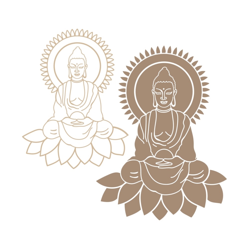 طرح بودا مناسب برای استفاده در دستگاه های cnc چوب و cnc لیزر - buddha dxf file