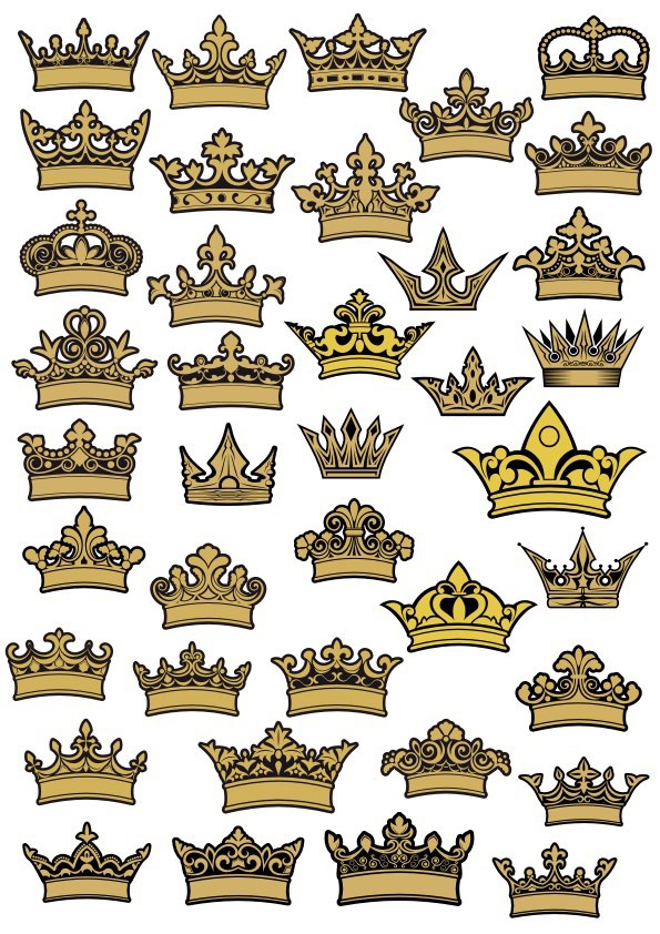 طرح وکتور تاج هنری مناسب برای استفاده در دستگاه های cnc چوب و cnc لیزر - crown vector art cdr file
