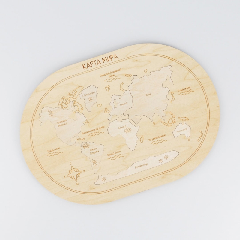 طرح نقشه جهان پازل اسباب بازی میخی مناسب برای استفاده در دستگاه های cnc چوب و cnc لیزر - laser cut world map peg jigsaw puzzle toy cdr file