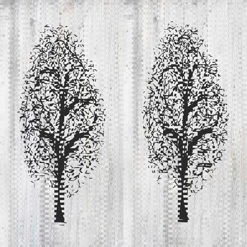طرح دکور درخت مناسب برای استفاده در دستگاه های cnc چوب و cnc لیزر - laser cut tree decor cdr file