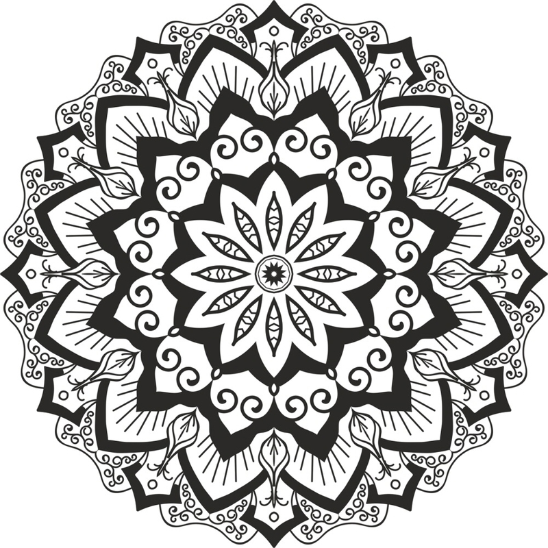 طرح برش ماندالا (چرخ هستی) مناسب برای استفاده در دستگاه های cnc چوب و cnc لیزر - mandala cut design cdr file