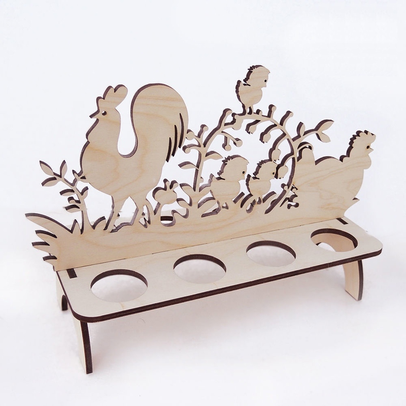 طرح استند عید پاک مناسب برای استفاده در دستگاه های cnc چوب و cnc لیزر - laser cut easter stand dxf file