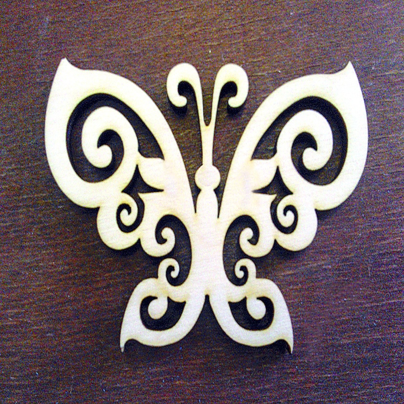 طرح تخته سه لا طرح پروانه مناسب برای استفاده در دستگاه های cnc چوب و cnc لیزر - laser cut butterfly shape plywood cdr file