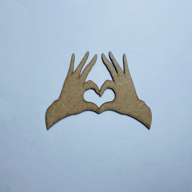 طرح قلب چوبی دست مناسب برای استفاده در دستگاه های cnc چوب و cnc لیزر - laser cut wooden heart hands cutout cdr file
