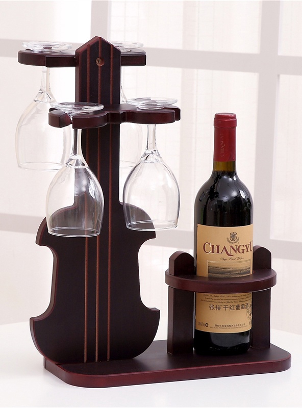 طرح جا لیوانی ویولن،dwg مناسب برای استفاده در دستگاه های cnc چوب و cnc لیزر - laser cut violin wine bottle glass holder dwg file