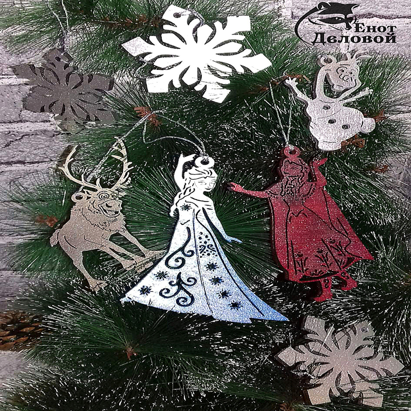 طرح قالب‌های تزئینات درخت کریسمس مناسب برای استفاده در دستگاه های cnc چوب و cnc لیزر - laser cut christmas tree decorations templates cdr file