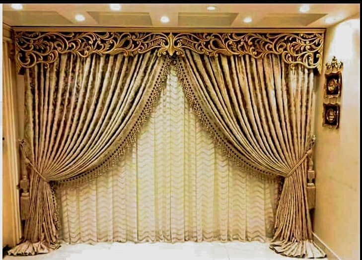طرح حاشیه پرده تزئینی مناسب برای استفاده در دستگاه های cnc چوب و cnc لیزر - decorative curtain border design dxf file