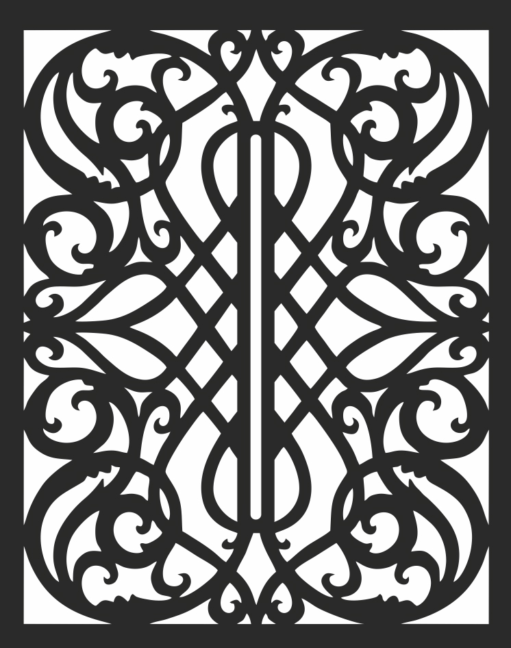 طرح الگوی پنل مناسب برای استفاده در دستگاه های cnc چوب و cnc لیزر - panel pattern dxf file
