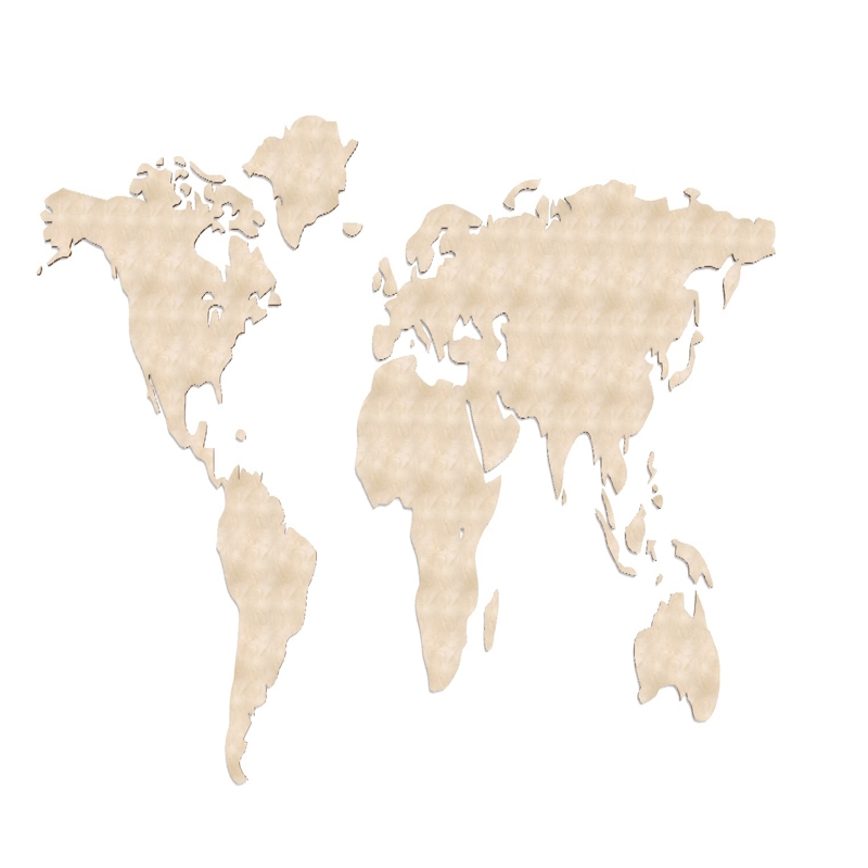 طرح نقشه جهان مناسب برای استفاده در دستگاه های cnc چوب و cnc لیزر - laser cut world map cdr file