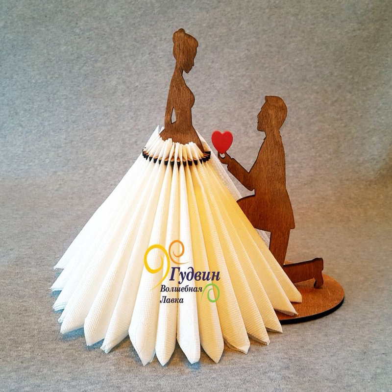 طرح جا دستمال سفره مناسب برای استفاده در دستگاه های cnc چوب و cnc لیزر - laser cut napkin holder cdr file