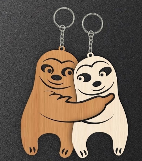 طرح جاکلیدی پنگوئن مناسب برای استفاده در دستگاه های cnc چوب و cnc لیزر - laser cut penguin keychain cdr file