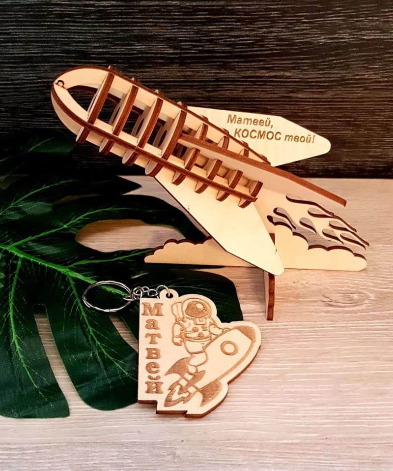 طرح کشتی چوبی مناسب برای استفاده در دستگاه های cnc چوب و cnc لیزر - laser cut wood rocket ship dxf file