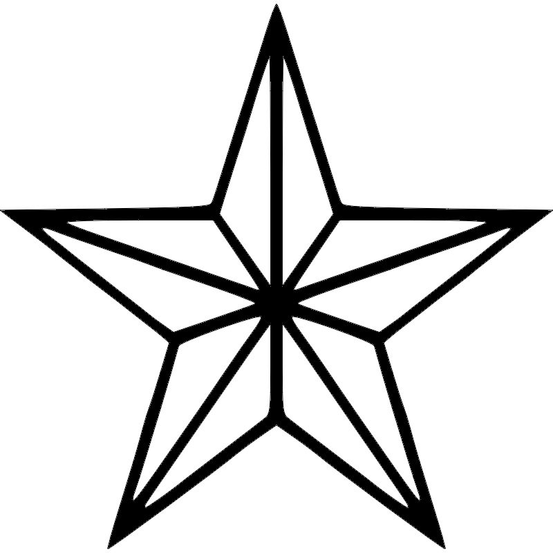 طرح ستاره مناسب برای استفاده در دستگاه های cnc چوب و cnc لیزر - star dxf file