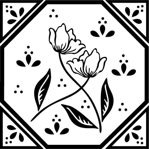 طرح گل با فرمت eps و 23 مناسب برای استفاده در دستگاه های cnc چوب و cnc لیزر - flower design 23 eps file