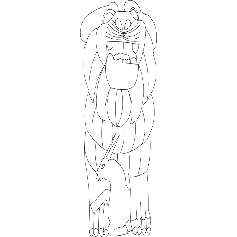 طرح شیر پالمیرا از آل لات مناسب برای استفاده در دستگاه های cnc چوب و cnc لیزر - palmyra lion of al lat dxf file