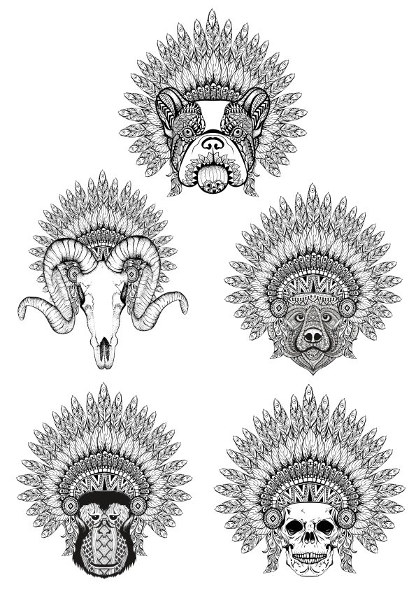 طرح تی شرت حیوانات آسمانی مناسب برای استفاده در دستگاه های cnc چوب و cnc لیزر - celestial animals t shirt style cdr file