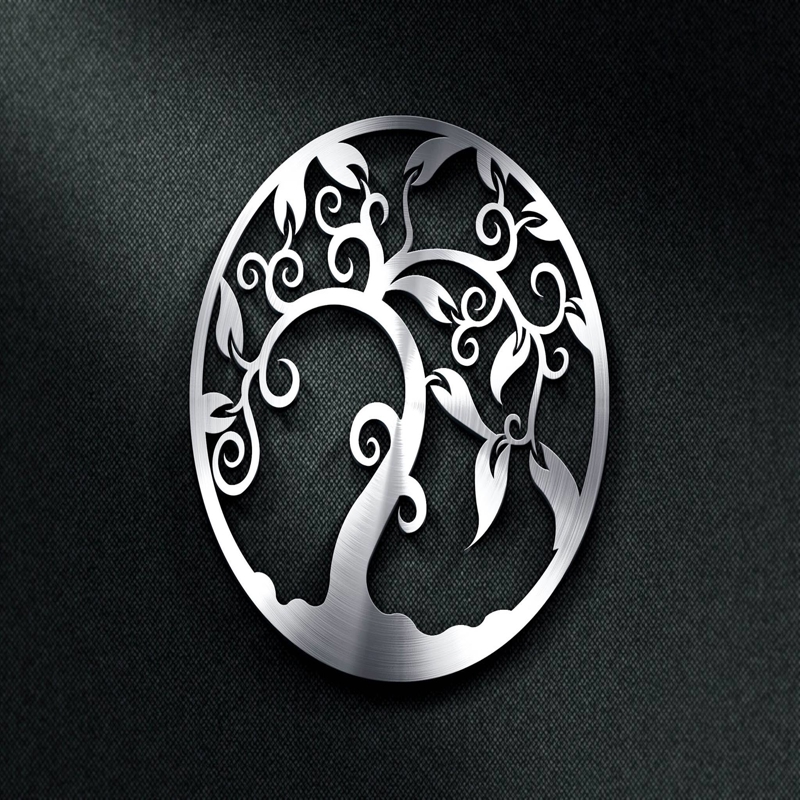 طرح درخت آبی مناسب برای استفاده در دستگاه های cnc چوب و cnc لیزر - blue tree dxf file