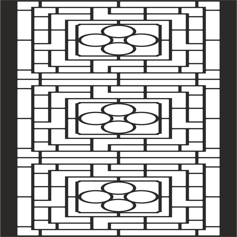 طرح فایل وکتور حفاظ پنجره آهنی مناسب برای استفاده در دستگاه های cnc چوب و cnc لیزر - iron window grills vector cdr file