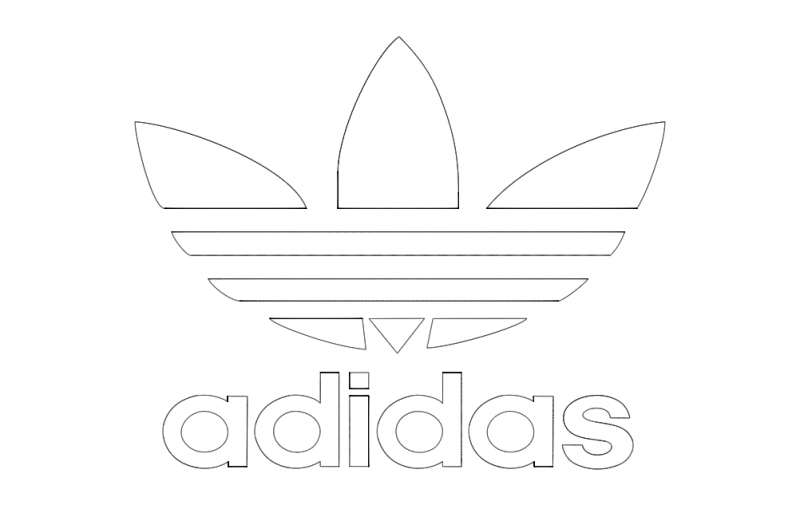 طرح لوگوی آدیداس مناسب برای استفاده در دستگاه های cnc چوب و cnc لیزر - adidas logo dxf file
